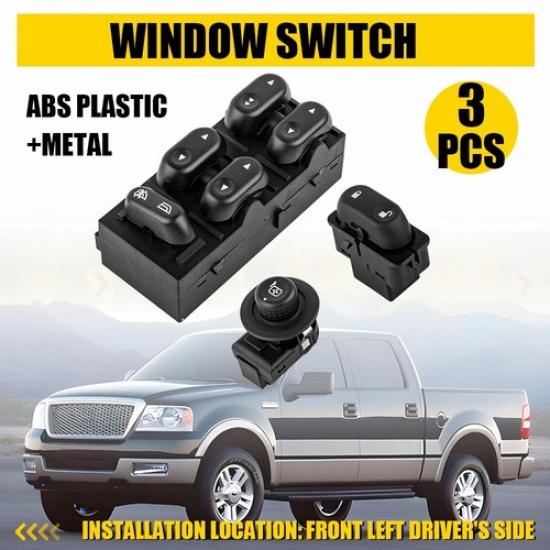 Master Power Window Mirror Door Lock Switch For 2004-07 2008 Ford F-150 Driver K