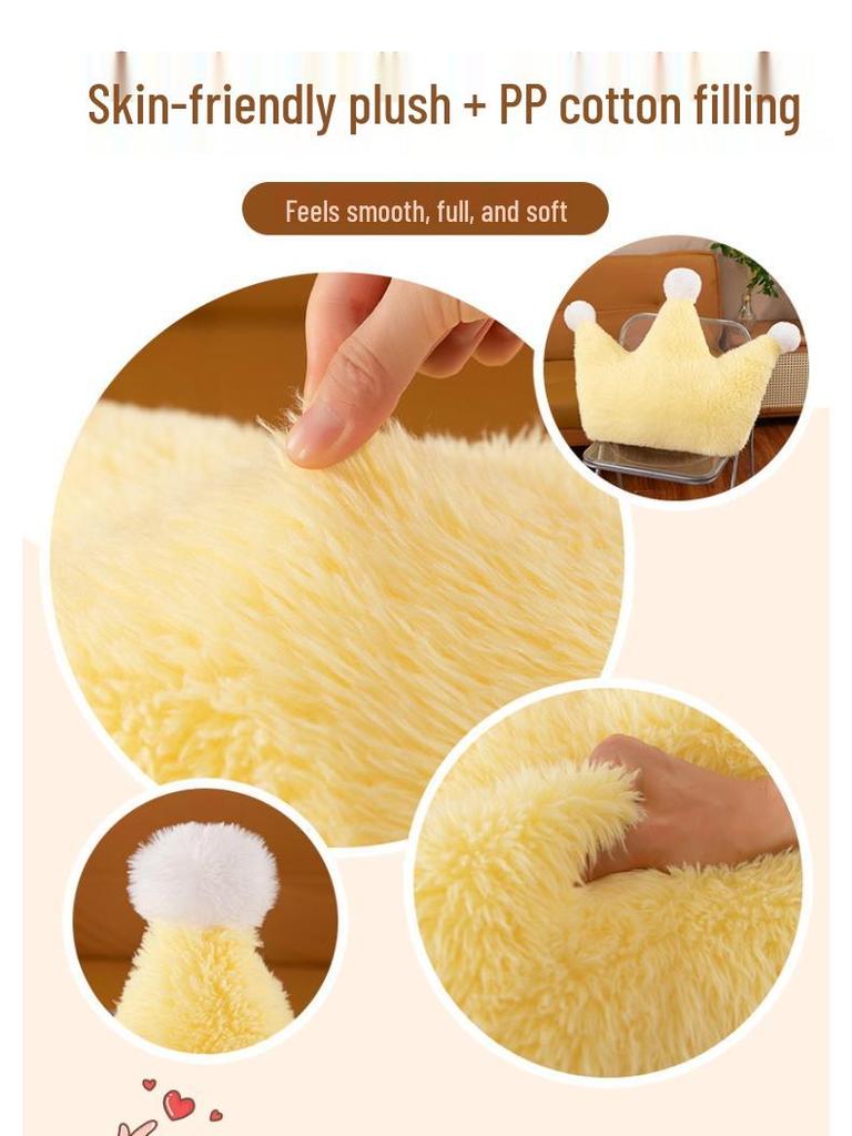 Nordic Crown Pillow and Sofa Cushions - Cute Heart-Shaped Backrest for Bed and Bay Window