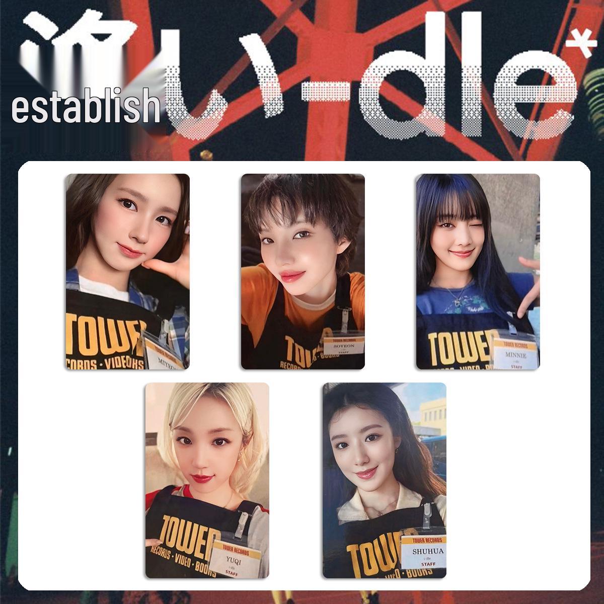 

IDLE Японское издание Tower Records Shibuya Лотерея - (грамм)I-DLE Сон Юци и Шухуа Официальное фото и набор специальных карточек