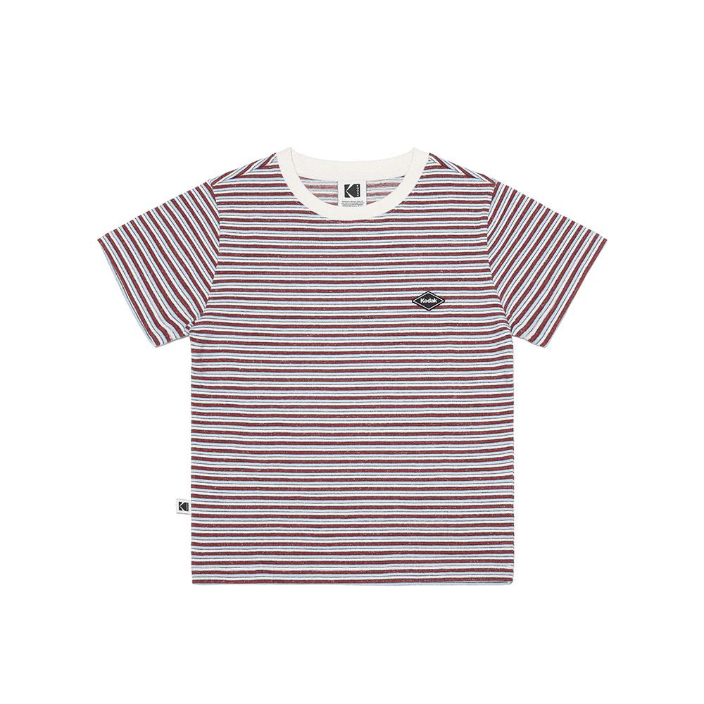 KODAK Rainbow Stripe Short Sleeve T-Shirt Women'S Red
