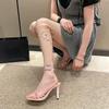 Sommer Schmetterling Temperament, Sexy Stiletto Absatz Riemchensandalen, Damen High Heels