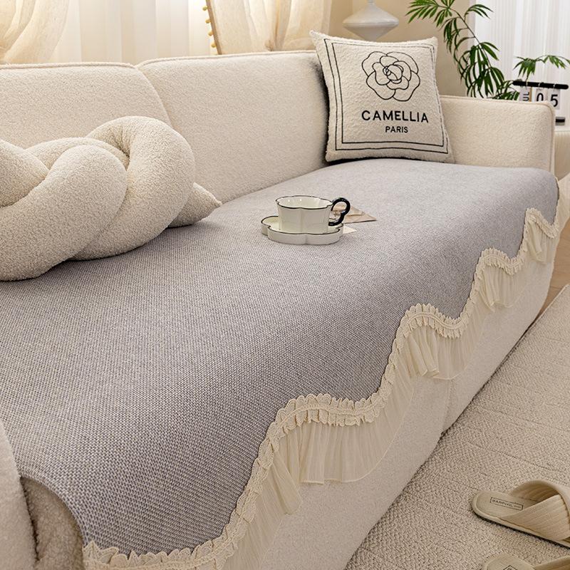 

Cream wind special-shaped sofa cushion 2025 new straight row one-piece sofa seat cushion four-season universal non-slip cover cloth towel 70*70cm
