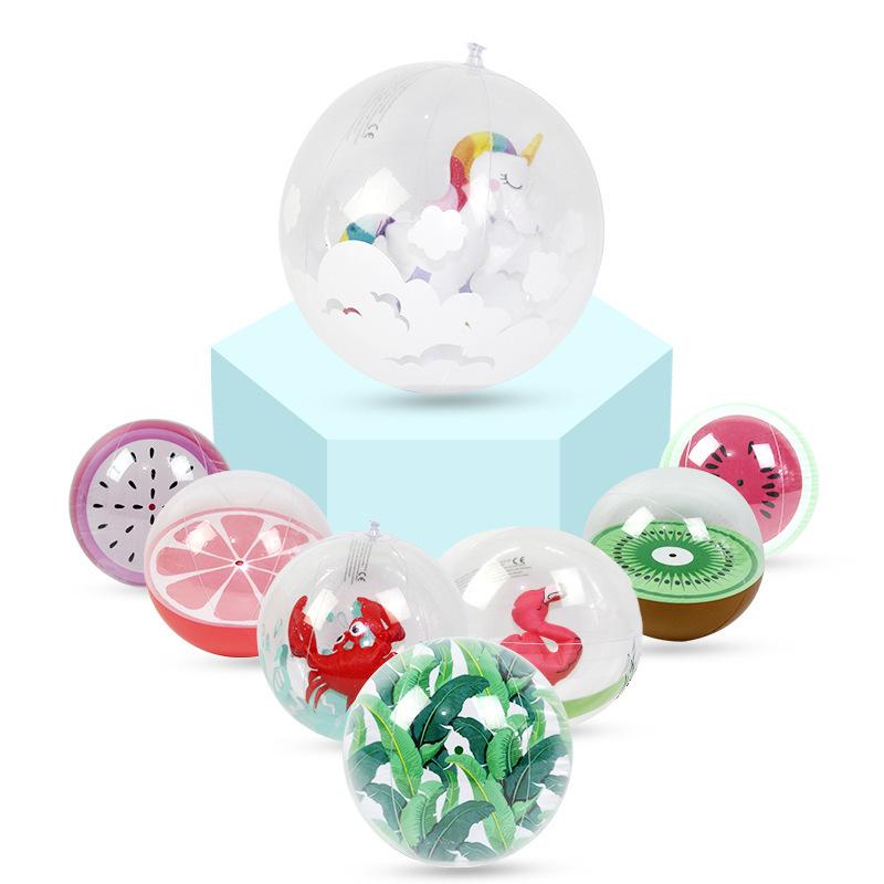 Internet Celebrity Watermelon-Orange Unicorn Inflatable Beach Ball Game