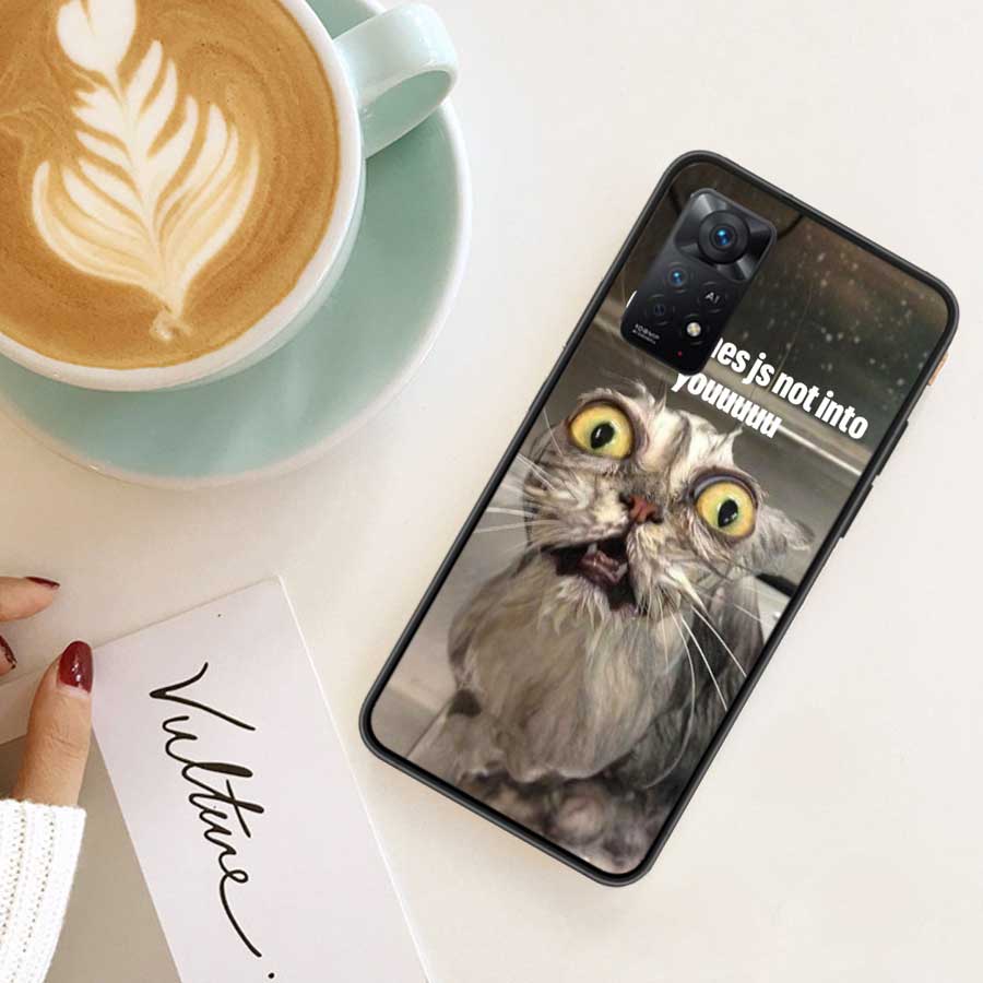 Haustier Katze Lustige Memes Handyhülle Für Redmi 13C 14C Note 13 14 Pro 5G Plus 12 12C 10 10A 10C 9 9A 9C 9T 8 8A K70 Pro Xiaomi Hülle S
