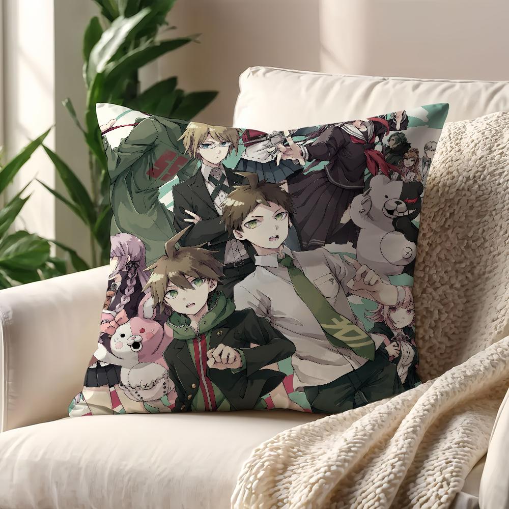 Game D-danganronpa Cool bear cushion cover Pillow Case Pillowcase Soft Skin Friendly & Comfortable with a Hidden Zipper