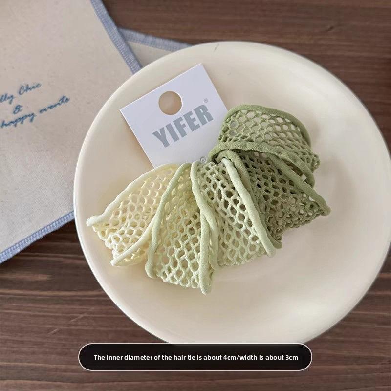 

Stretchy Seamless Hollow Mesh Hair Ties,Wide & Durable,Ideal for Sweet High Ponytails,Non-slip,No Hair Damage,Soft&Skin-friendly