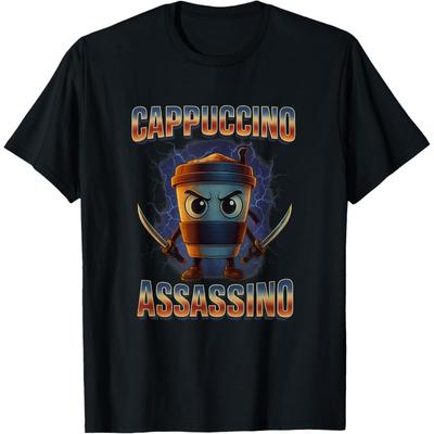 Cappuccino Assassino Brainrot Italiaans Meme T-shirt(2)
