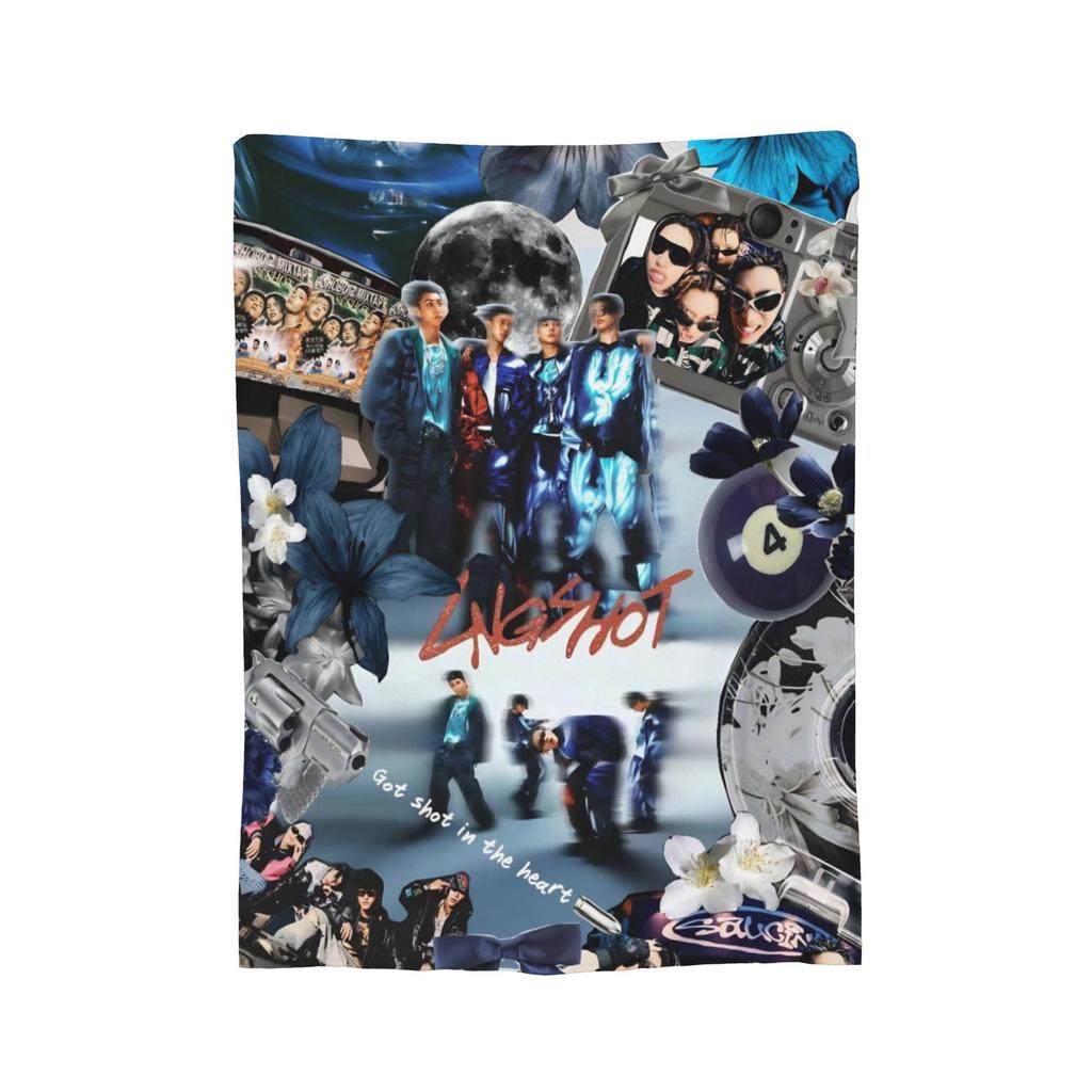 Superweiche Kpop-Gruppe Lngshot Decke Premium Fleece Flanell Leicht Bettdecke Warme Plüschdecken Ganzjahresnutzung