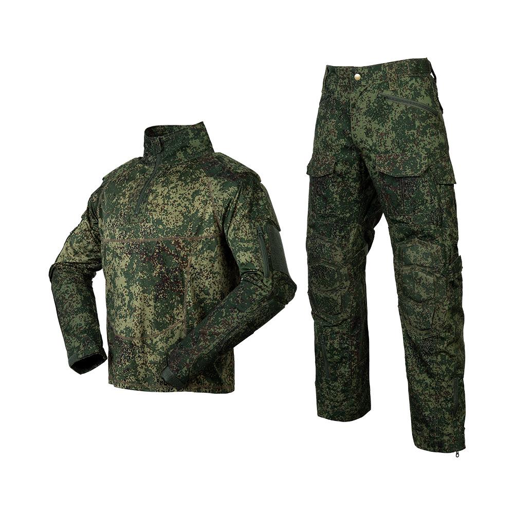 Men s Camouflage Tactical Training Suit: Breathable, Wear-Resistant, Quick-Drying, Elastic Outdoor Workwear for Spring-Autumn.