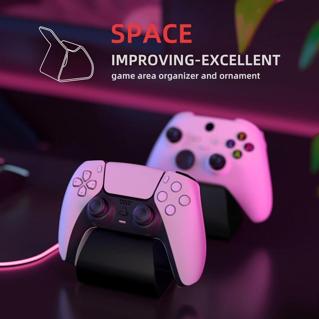 playvital Stand-AL Game Controller Stand for ps5, for ps4, Universal Desktop Display Gamepad Stand for Xbox Series X/S, Xbox One, Aluminium Metal