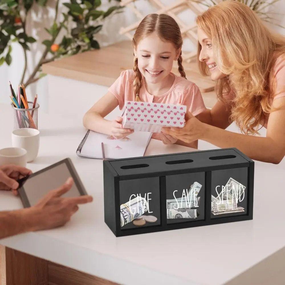 Wall-Mount Design Coin Piggy Bank Clearly Visualized Money Container Durable Saving Money Jar Home