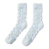 1 Pair Women Sleeping Socks Thickened Warm Fabric Coral Velvet Solid Color Socks Autumn Winter