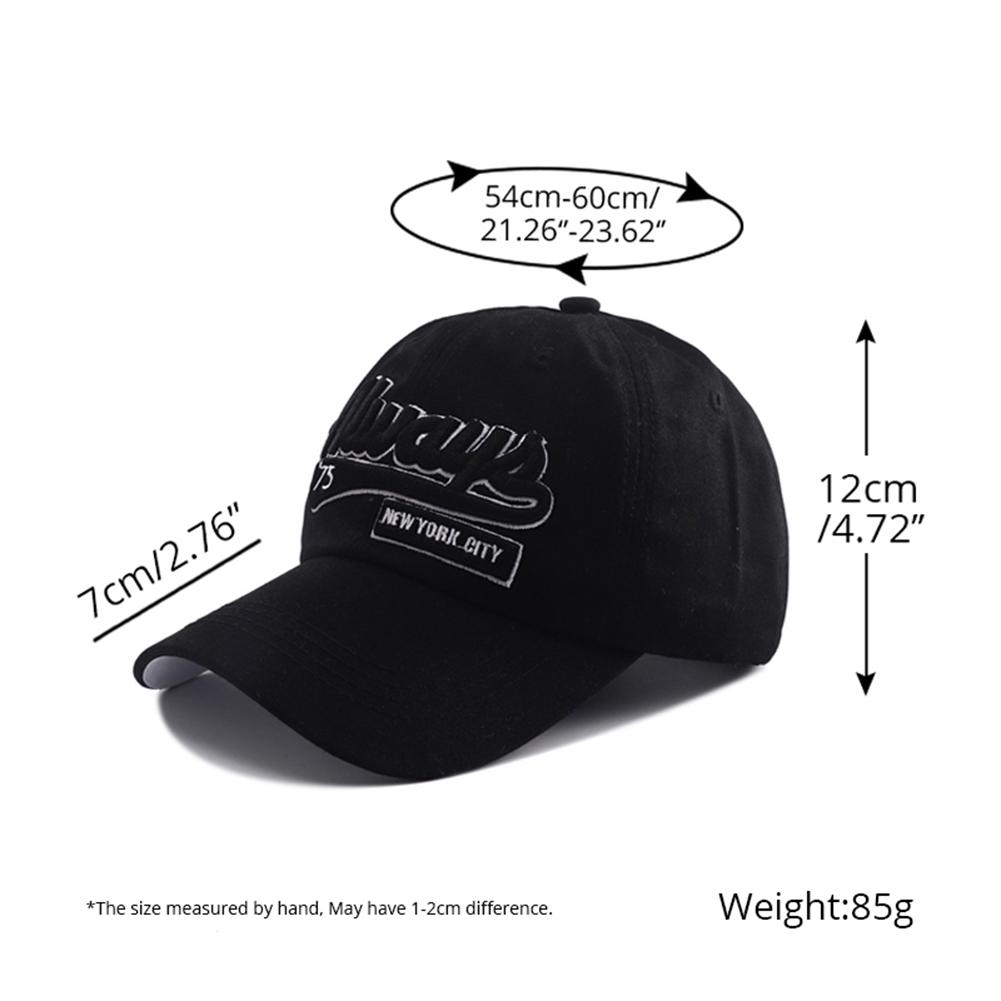 New Korean Style Letter Embroidered Baseball Cap Outdoor Travel Snapabck Hat Women'S Sunshade And Sun Protection Hats