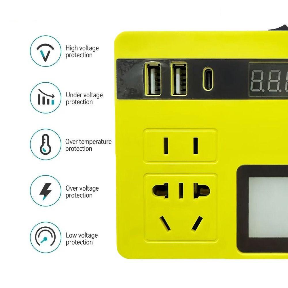 2 USB 1 Type C Ports Lithium Battery Inverter Inverter Adapter for Makita For Outdoor Activities