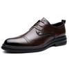 Fashion Brand Men'S Pointed Breathable Banquet Oxford Shoes Summer New Comfortable Lace Up Men'S Business Formal Leather Shoes