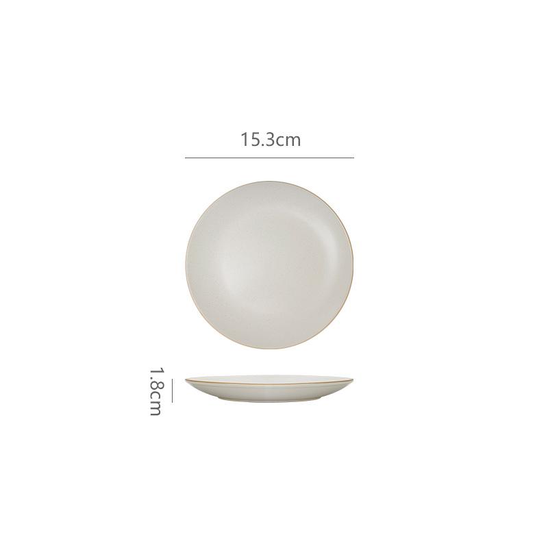 Creative Ceramic White Western Cuisine Steak Pasta Plate Round Kitchen Tableware Home Restaurant Fruit Breakfast Dessert Plate