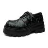 Derby Shoes Men's Autumn Low-top Niche Martin Shoes Platform Black Tooling Shoes British Casual Small Leather Shoes 2905-M