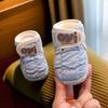 Winterverdickte Neugeborenen-Babyschuhe Babyweiche Gummisohle Kleinkindschuhe warm halten für 3-6-12 Monate, um gestapelte Baumwollschuhe zu verhindern