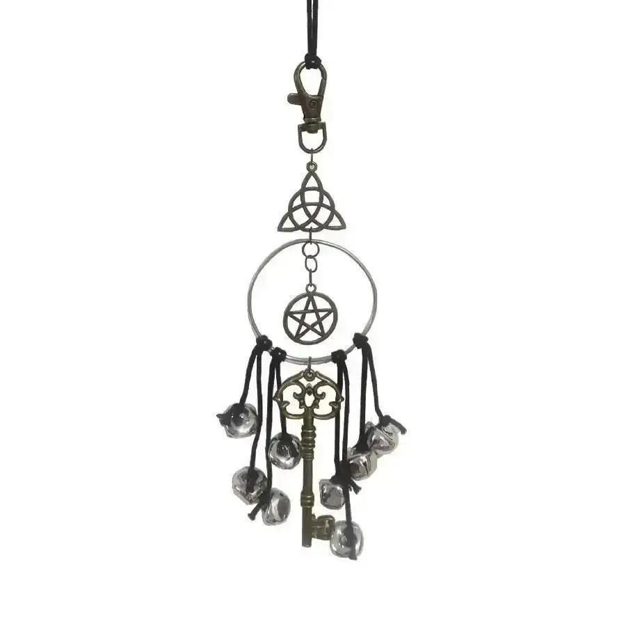 Home Decoration Tools Witch Bell Door Witch Bell Supplies Antique Magic Keys Witch Kitchen Decoration Key Pendant Accessories