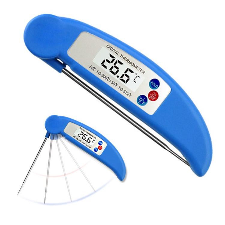 Electronic Folding BBQ Meat Thermometer with Stainless Steel Probe
