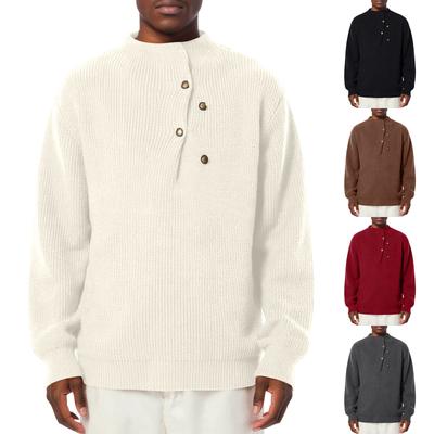 Men's  Fashion  Knitting  Pullover  Long Sleeves  Loose  Round Neck  Sweater