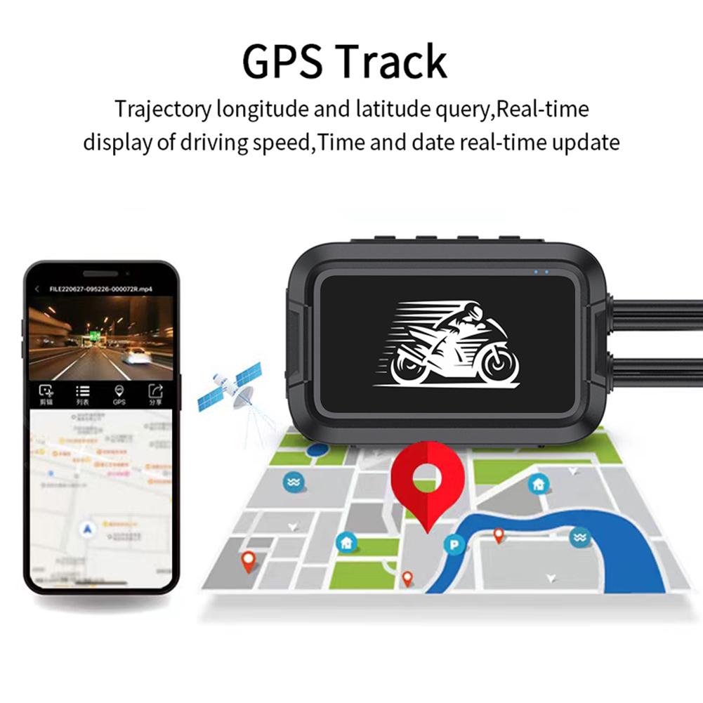 Motorbike Video Camera 150 Degree View Angle Dual 1080P Front Rear View Dash Cam WiFi GPS Motorcycle Camera Moto Recorder Box