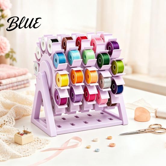 Spool Storage Rack Rotating Sewing Thread Organizer 60 Spools Capacity 360 Degree Swivel Organizer Rack Embroidery Holder for Room Organization