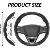 2Pcs Universal Fit Carbon Fiber Steering Wheel Cover, Anti-Skid Steering Wheel Cover/Segmented Steering Wheel Protector/Car Interior Accessories