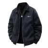 Korean Retro Wellington Gradient Jacket, Plus Velvet, Loose Fit - Trendy Men's Autumn/Winter Style