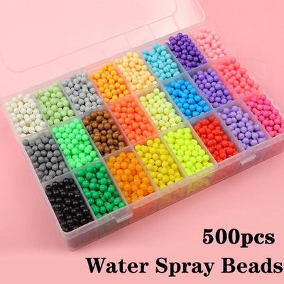 500 Stücke DIY Wasser Spray Perlen Mode Perlen Puzzle Kinder Handgemachte Magische Spielzeug Perlen Handwerk