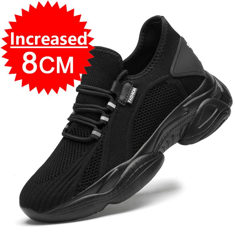 

Fashion New Summer Men Sneakers 8CM Elevator Shoes Hidden Height Increasing Shoes For Men 10CM Casual Sport Breathable Heightening Shoes 44