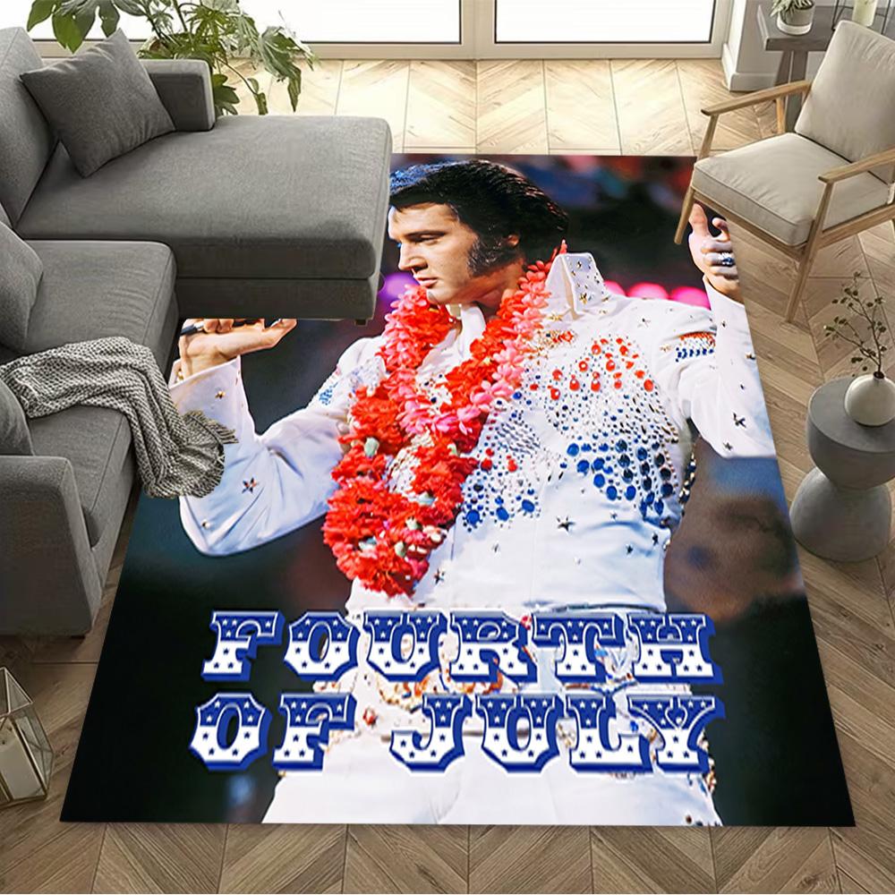 Elvis Lives Forever Floor Mat Perfect for Game Room Living Rooms Decorate room Dormitory Antislip Carpet Office home decor Spiritual Gift