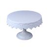 Metal Iron Cake Stand Round Pedestal Dessert Holder Cupcake Display Rack Bakeware White Birthday Wedding Party Decoration