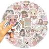 50PCS Pink Grotesque Bizarre Girl Horror Graffiti Stickers Phone Guitar Laptop Notebook Suitcase Cup Waterproof Sticker Decals