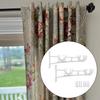8 Pack Double Curtain Poles Holder White Metal Drapery Rod Support Wall Brackets with Screws for Living Room and Bedroom