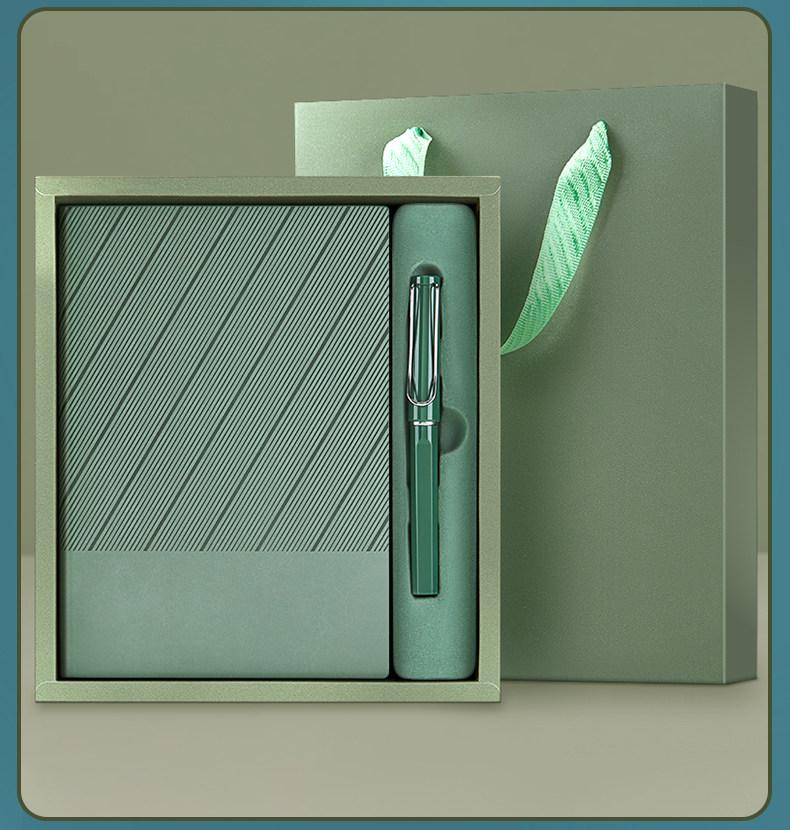 Elegant Leather Chinese Style Business Notebook with Gift Box - Ideal for Meetings