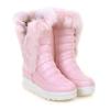 Women's snow boots winter new flat-bottomed slope heel rabbit fur short boots large size warm plush short boots