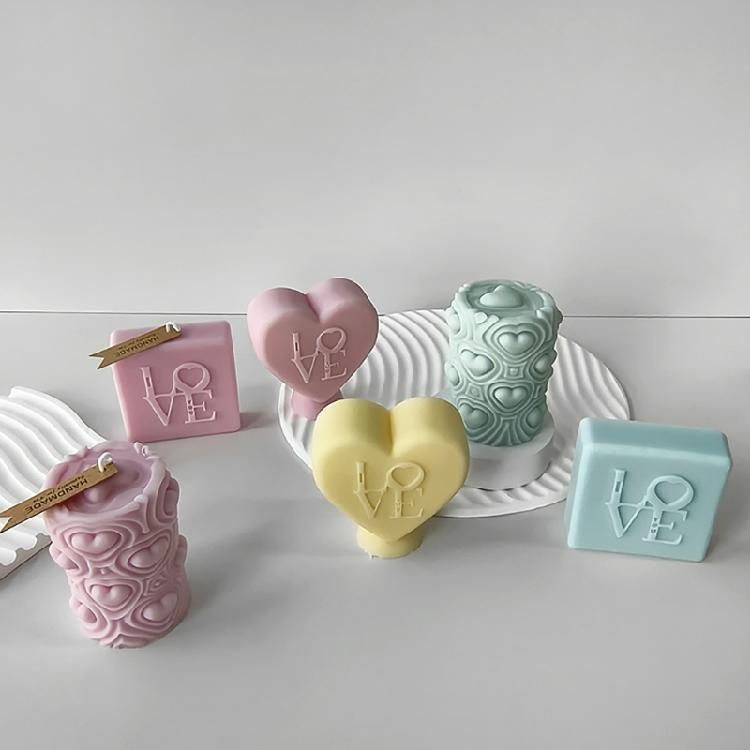 Handmade Candle Making Mold with Love Letter Enbelishment for Home Decorations