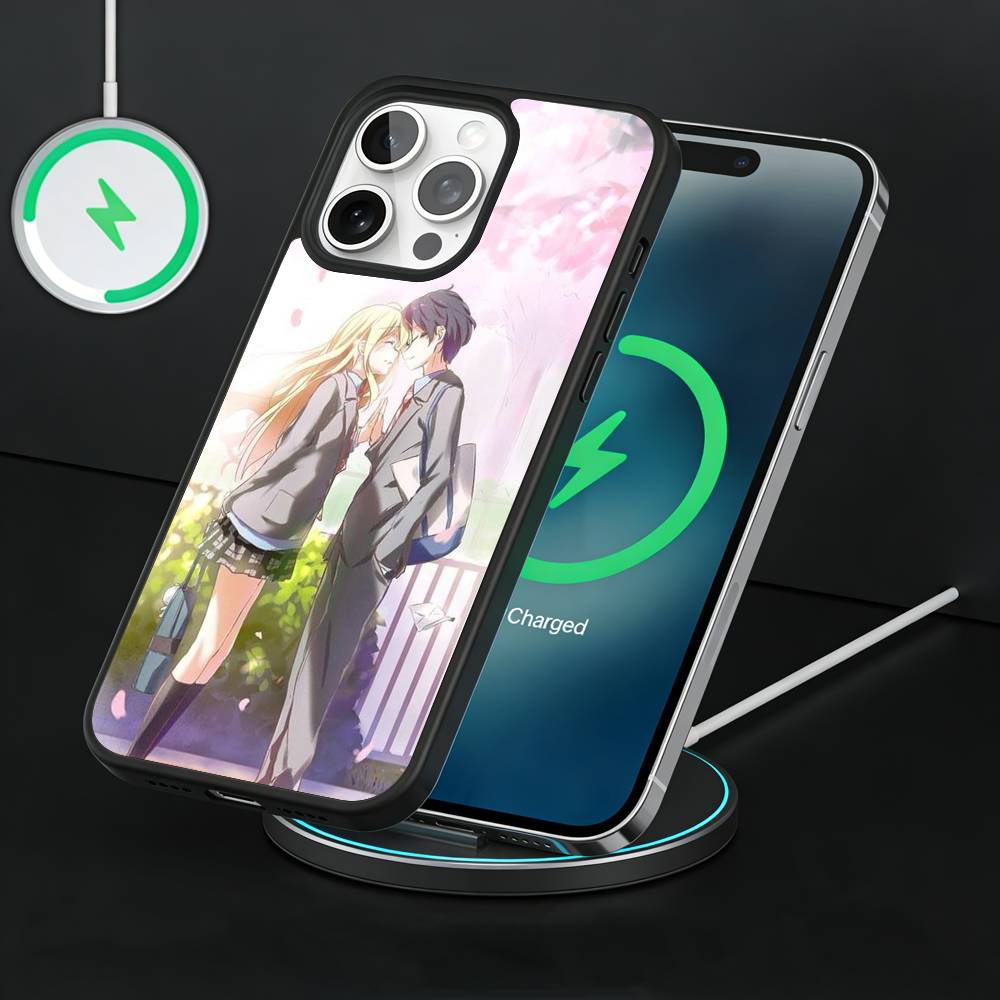 Amine Your Lie In A-Aprils Phone Case For iPhone17,16,15,14,13 Plus,Pro Max Magnetic For Magsafe Wireless Charging