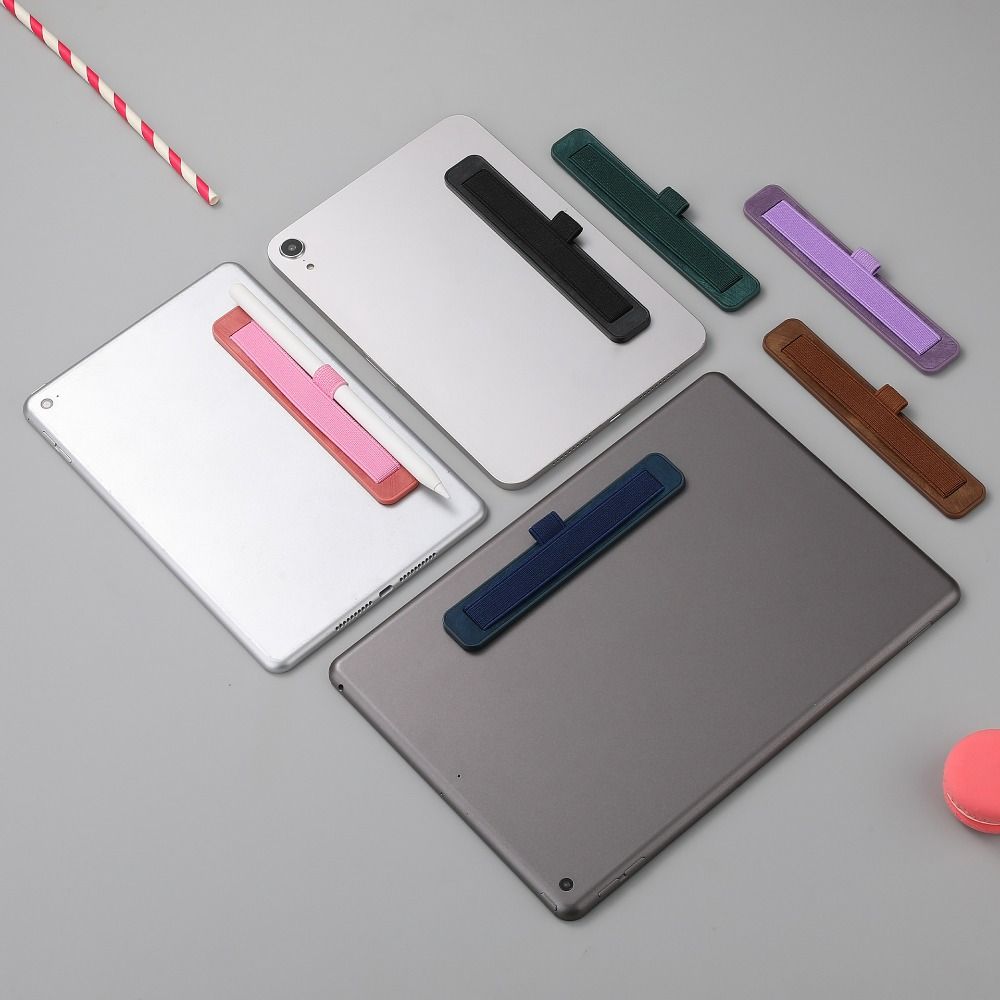 PU Leather Tablet Hand-Strap Anti-loss Solid color Stylus Pen Sleeve Self-Adhesive Multifunctional Pencil Holder