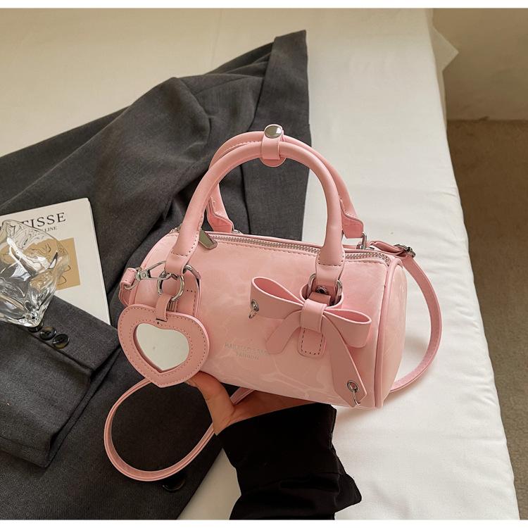 Handbag Women's 2025 New Trendy Fashion Bow Pillow Bag Super Fire Versatile Shoulder Bag Crossbody Cylinder Bag