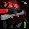 Hunting Flashlight Zoomable White/Red/Green Light Tactical Flashlight LED Light With 18650 Battery+Charger+Pressure switch
