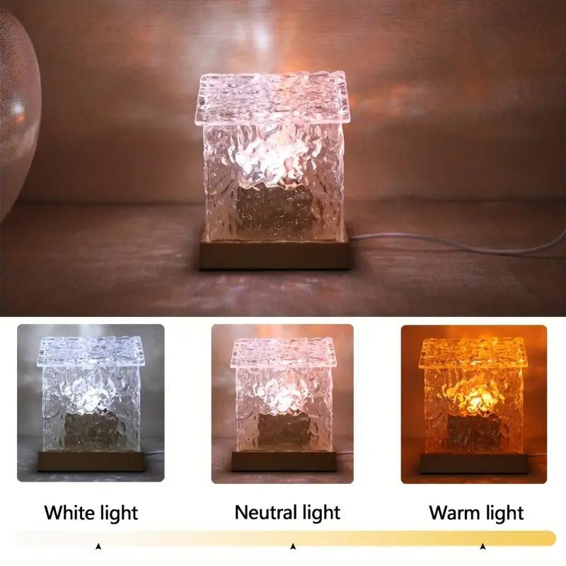 Water Ripple Night Light Romantic Creative Atmosphere Light Table Lamp For Bedroom 3 Colors Cabin Decoration Gift Light