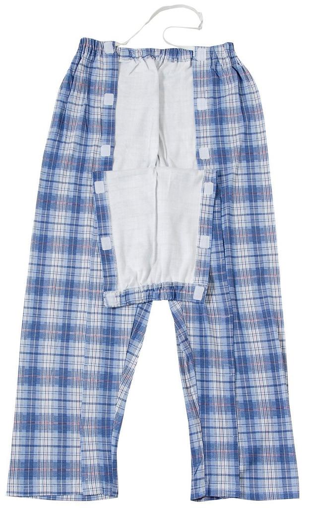 Trust Map Cotton those requiring IV and assistance with changing Men's Full-Length Pajamas, Year-Round, 100% [For care, bedridden, hospitalized,