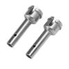 1 Pair Steel RC Rear Wheel Axle RC Car Replacement Accessories for ARRMA 6S 17 Models Silver