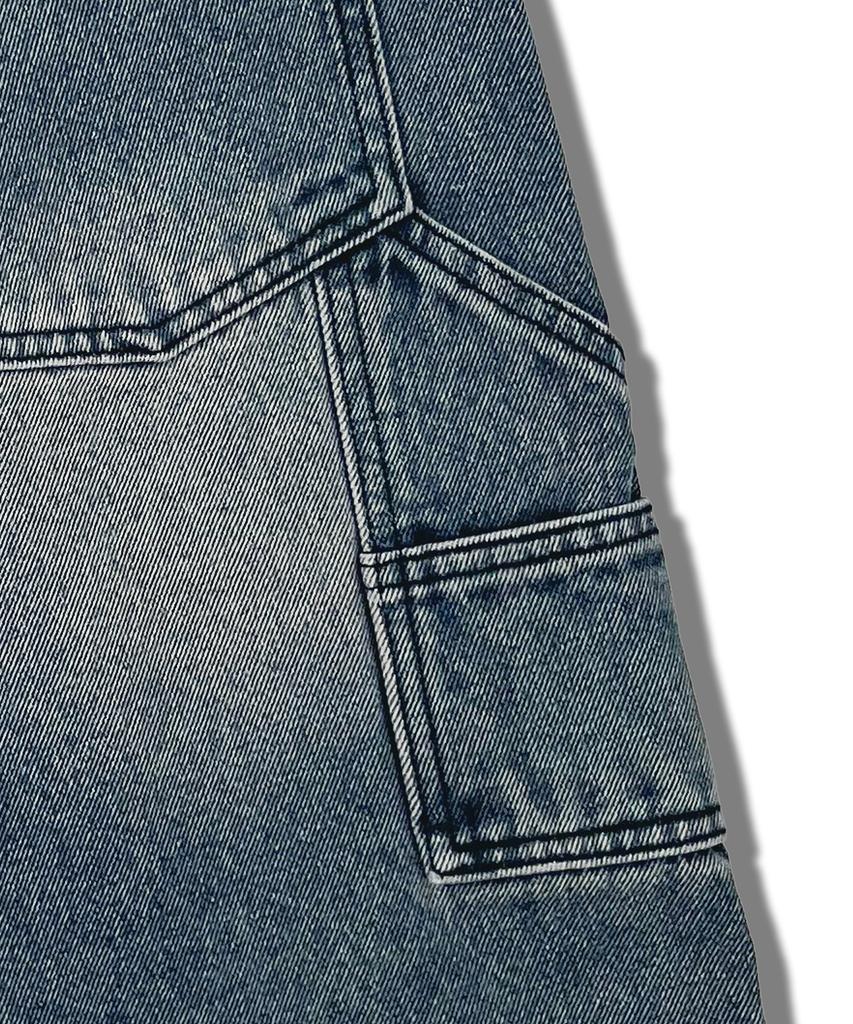 RAYFIKERS Single-Pleat Bermuda Denim Pants Mq2Du345_Indigo