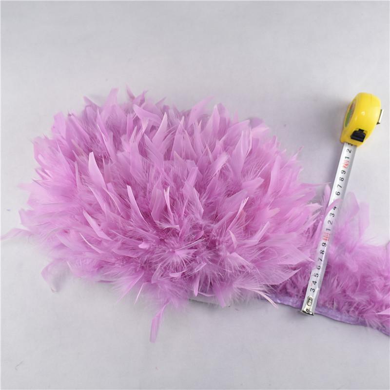 10Meters/Lot Turkey Feather Fringe Trim 4-6Inch Marabou Feathers Trimming Skirt Dress Trims Ribbon Feathers For Crafts