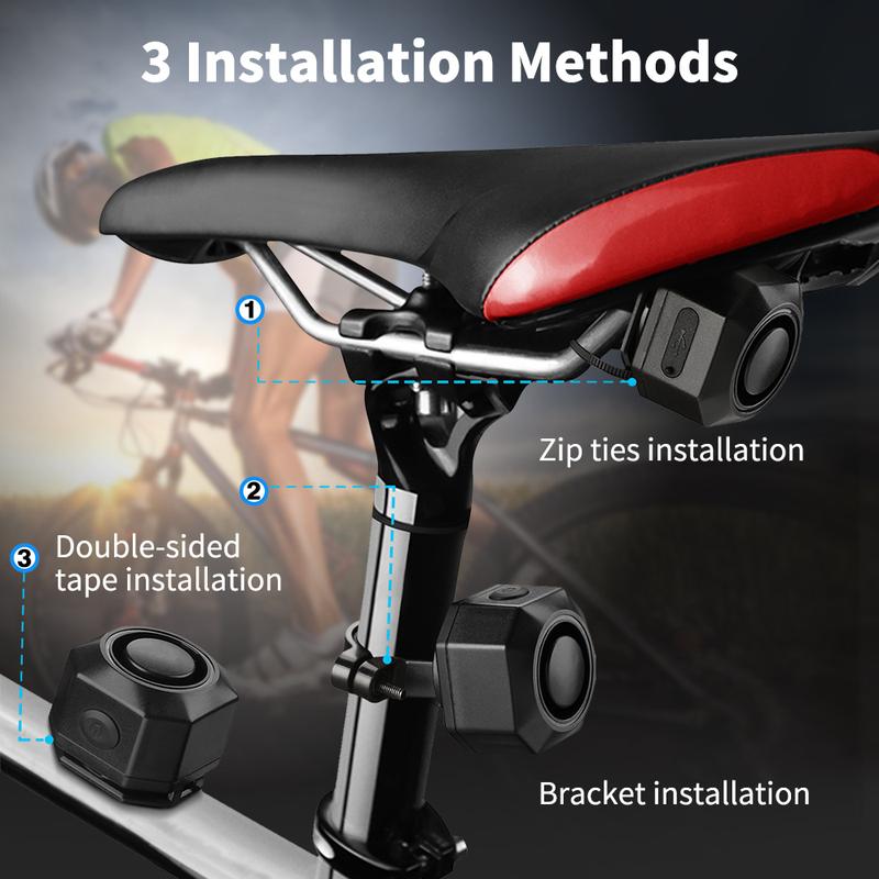 Wsdcam Vibration Motorcycle Alarm Waterproof Bicycle Burglar Alarm with Remote Control Anti Lost Security Sensor