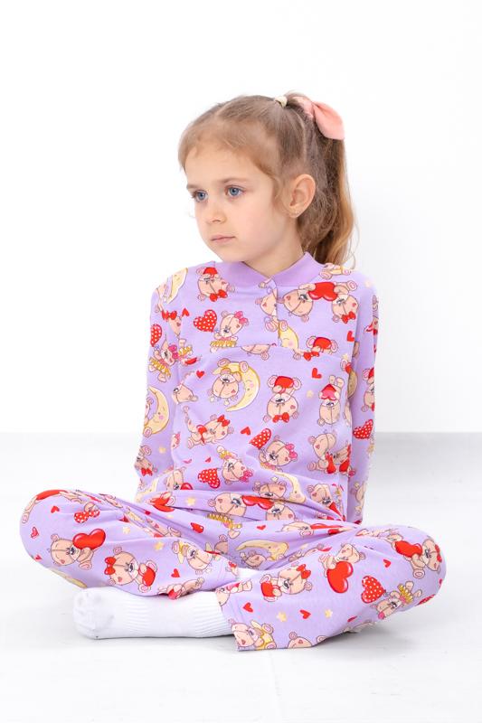 Dziewczęcy Zestaw Piżamowy – Miękki Materiał i Góra na 2 Guziki, Na Każdą Porę Roku, 6077-002-5 HC
