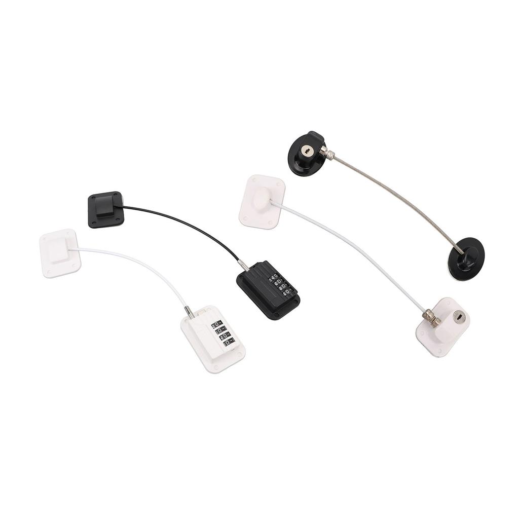 2PCS Set Refrigerator Lock Strong Adhesive Hole Free ABS Fridge Door Child Proof Lock for Cabinet